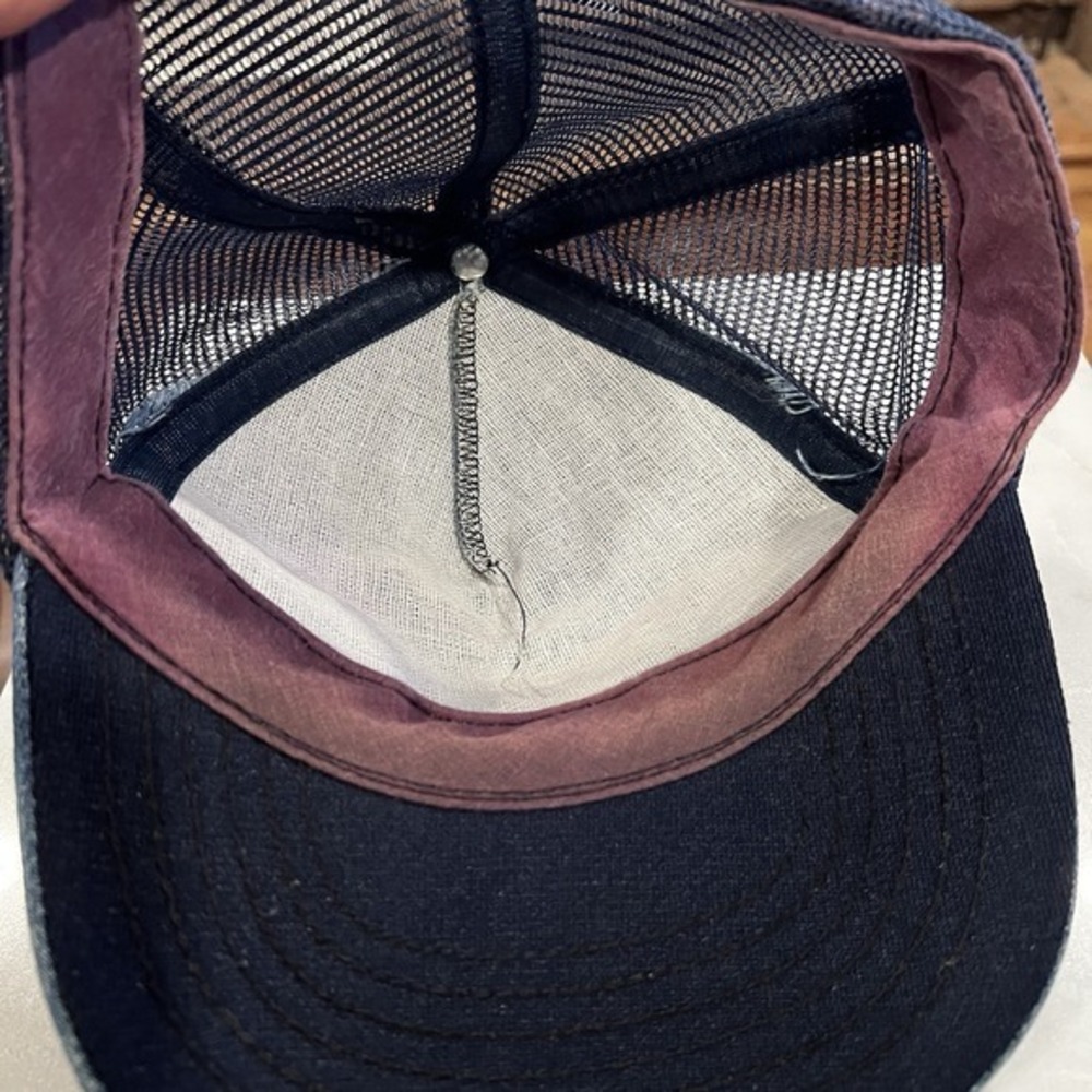 Vintage District 1 Bridge Safety‎ Trucker Hat Denim Mesh Snapback USA - Picture 5 of 5